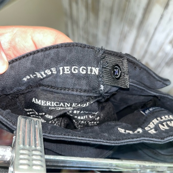 American Eagle Super Stretch X4 High Rise Jegging Black Long - Picture 6 of 7